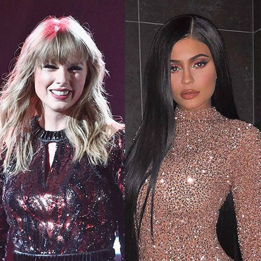 Singer Taylor Swift (left) and youngest self-made billionaire Kylie Jenner (right)