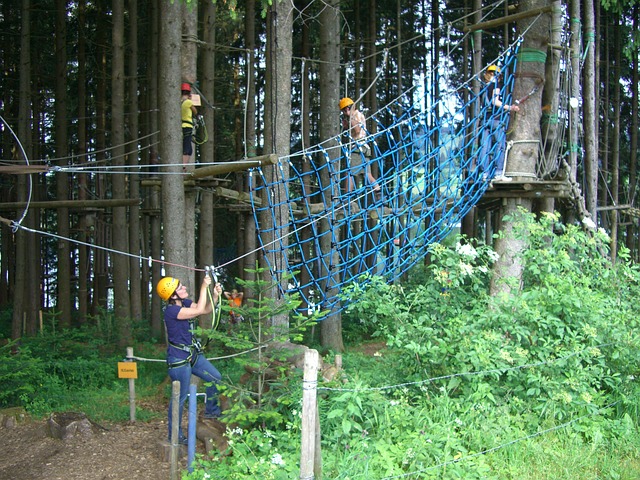 rope courses and camping activities - things to do while camping alone