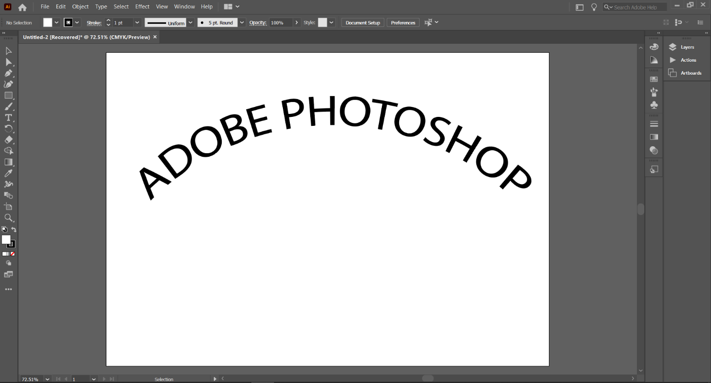 illustrator curved text