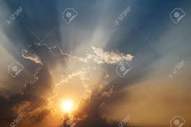 Abstract Sun Beam Line Light Shining Through The Clouds, Sunbeam.. Stock  Photo, Picture And Royalty Free Image. Image 92875248.