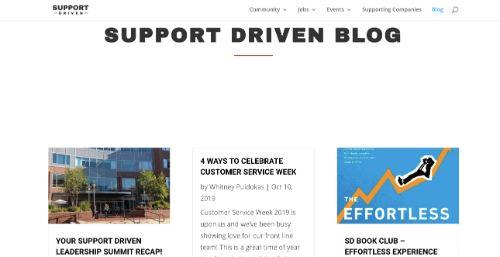 A screenshot of @supportdriven's blog