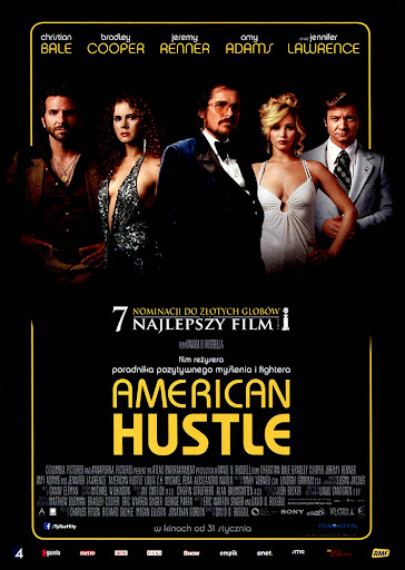 Przód ulotki filmu 'American Hustle'