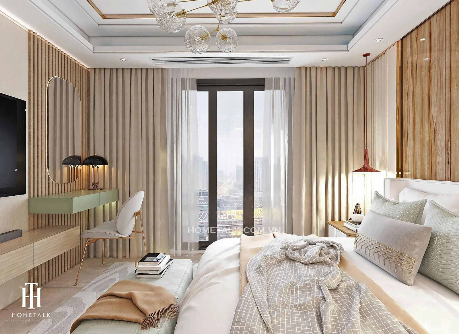 thiết kế nội thất phòng ngủ 40m2