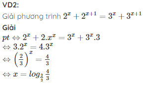 Ví dụ giải bài tập phương trình mũ và logarit bằng logarit hoá