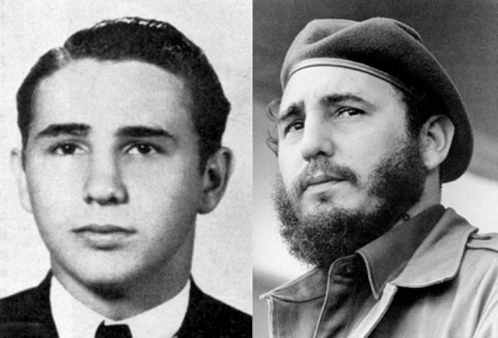 Fidel Castro before after beard