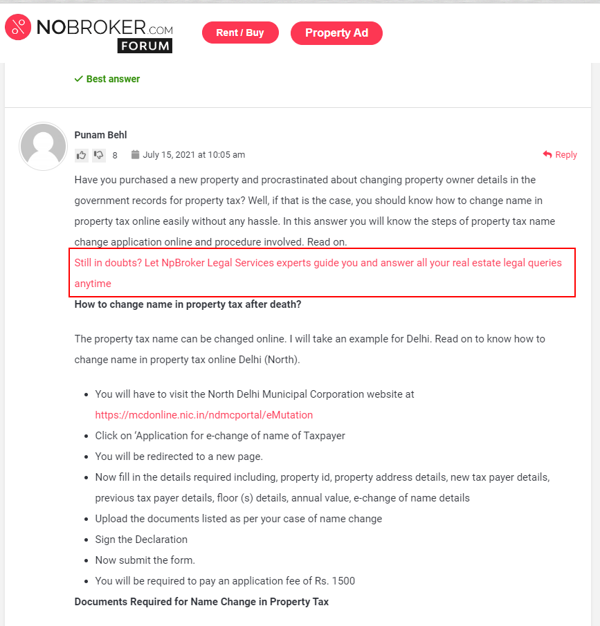 contacting the NB legal team - nobroker forum