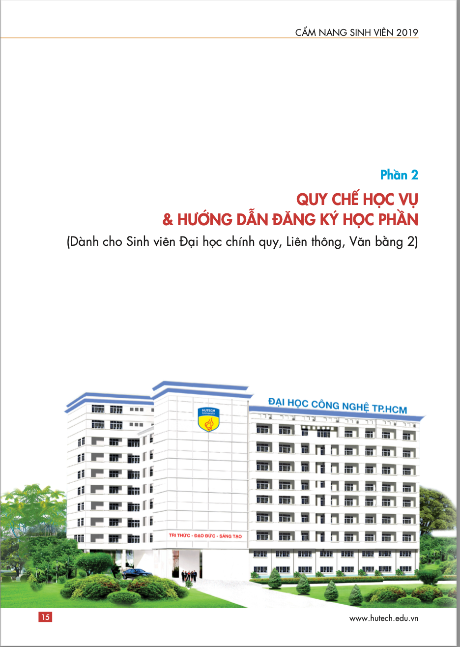 CẨM NANG SINH VIÊN HUTECH 2019 16