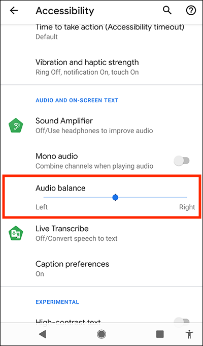 setting audio balance in Android - troubleshooting one earbud is not working issue