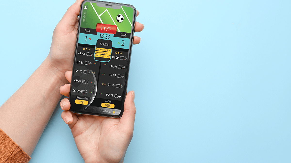 bettor betting on mobile phone