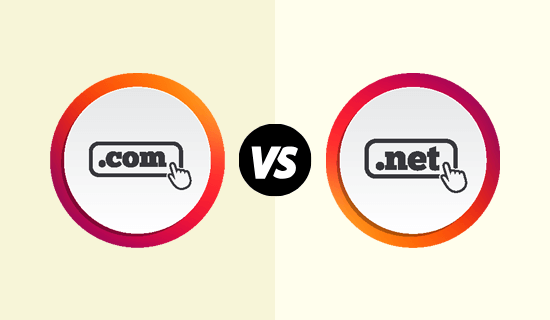 A extensão de domínio .com vs .net