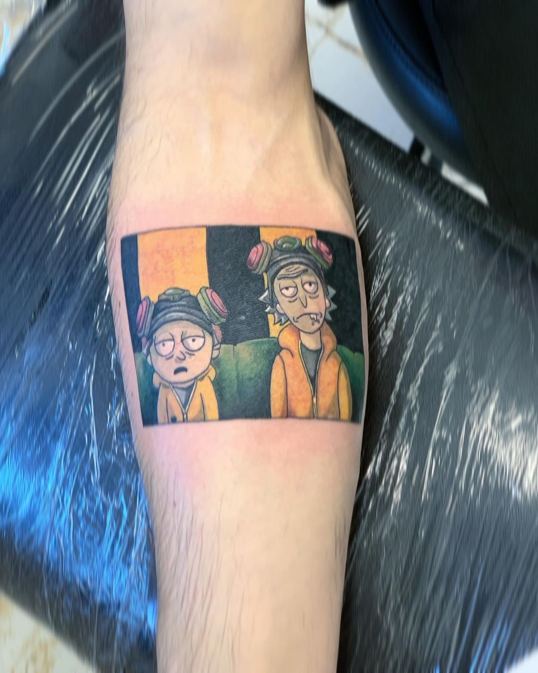 Rick And Morty Cartoon Tattoo