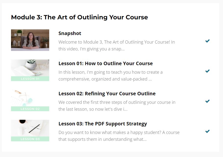 Digital Course Academy Module 3: The Art of Outlining Your Course