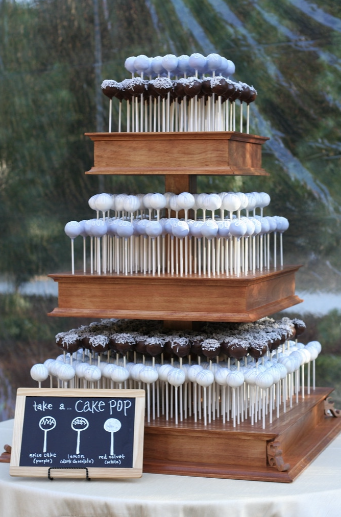 wedding cake pop wall idea by Flickr