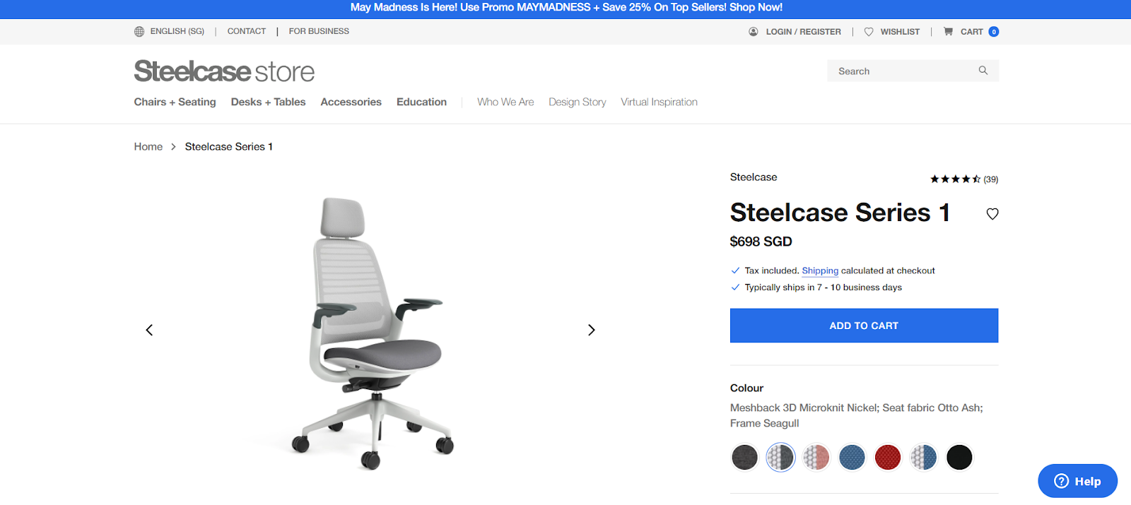 best office chairs in Singapore_steelcase series 1