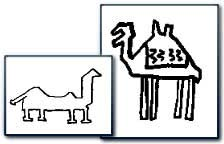 Camels, which represent prosperity, wealth.
