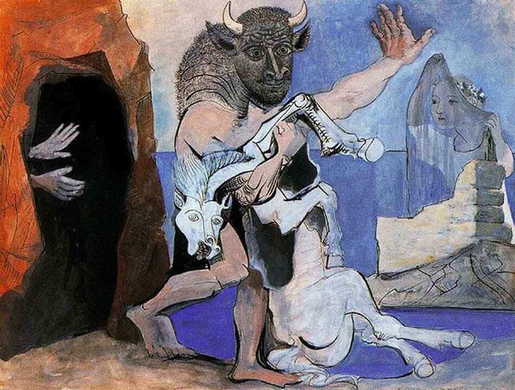 pablo picasso and the minotaur painting