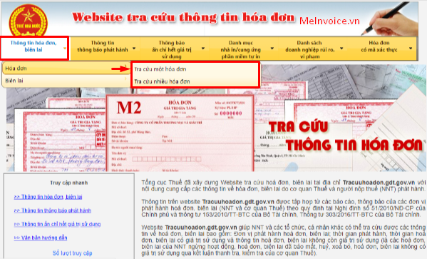 Tra cứu Hóa đơn điện tử GTGT trên trang Tổng Cục Thuế