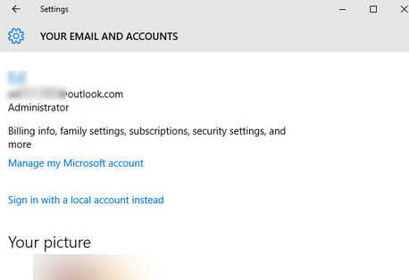 how to login to local account windows 10
