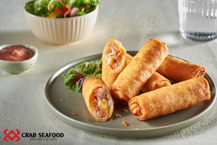 Cách Làm Chả Giò Hải Sản Sốt Mayonnaise Ngon Mê Ly - Crab Seafood