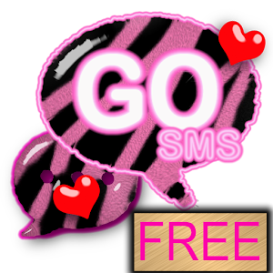 GO SMS PRO Pink Zebra theme apk Download