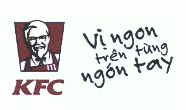 Tagline "vị ngon trên từng ngón tay" của KFC 
