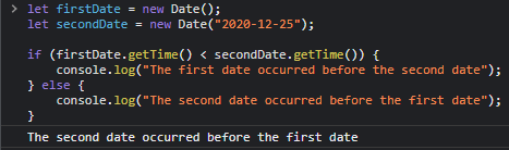 javascript compare dates example