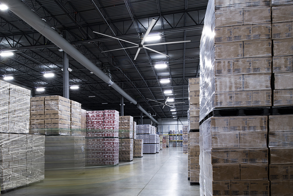 HVLS fans in warehouses