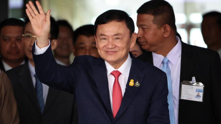 Cựu thủ tướng Thái Lan Thaksin Shinawatra, tại sân bay Don Mueang, Bangkok, ngày 22/08/2023.