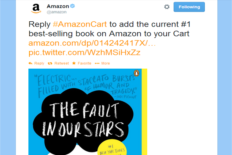 Find Items You Like, Respond with #AmazonCart #cbias