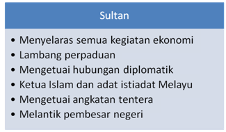 Ciri ciri pemerintahan beraja kesultanan melayu melaka