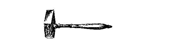 A drawing of the Masonic common gavel.
