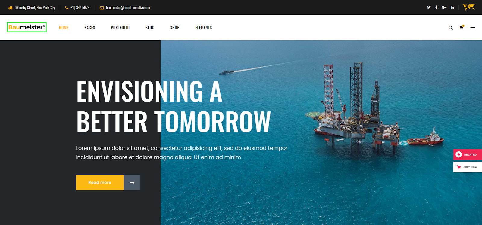 Baumeister - Industry and Manufacturing WordPress Theme