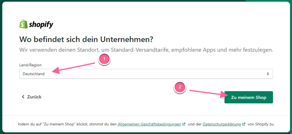 Shopify Shop erstellen Anleitung Schritt 4