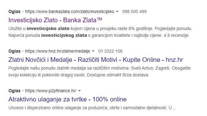 banka zlata oglasi