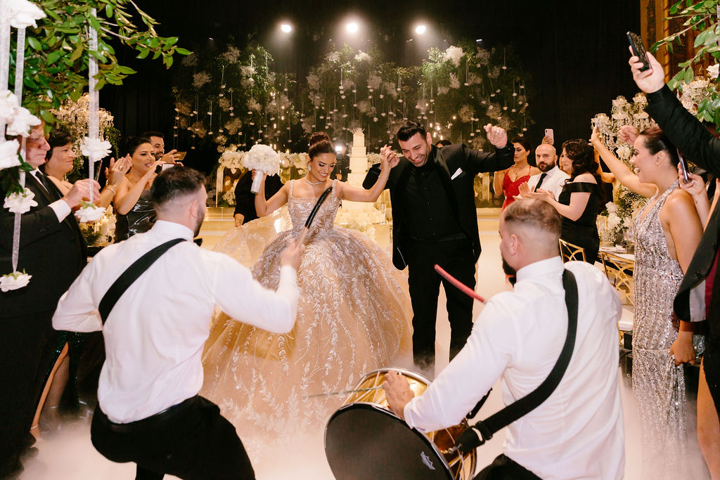 Lebanese band to replicate the extravagance of Middle Eastern weddings.