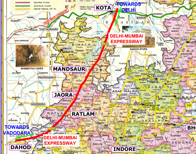 delhi mumbai expressway map