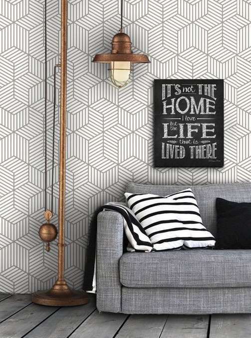 papel para pared geometrico