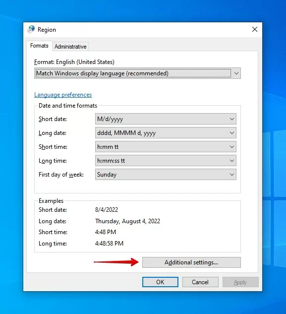 Change Decimal Symbol Settings