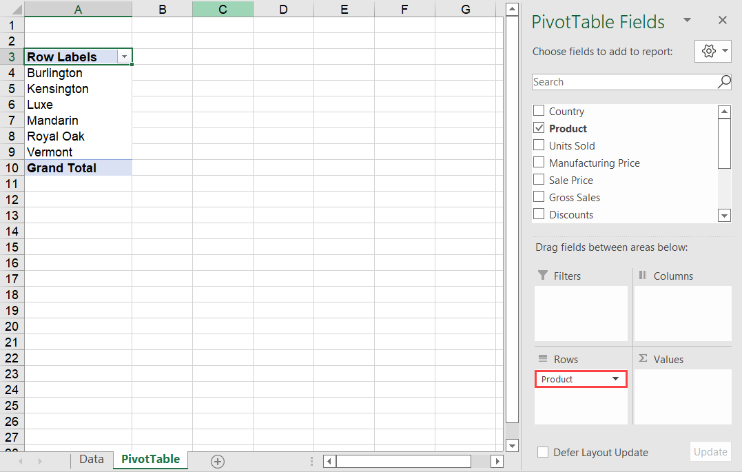 Summarize with PivotTable.