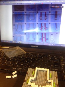 パソコンとナノブロック