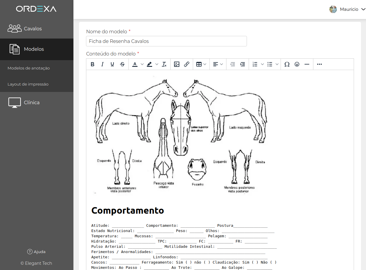 Ordexa Prontuário veterinário