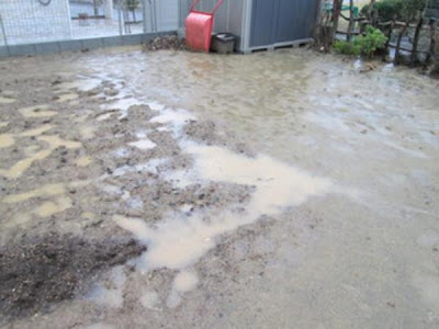 土壌改良 水はけ 庭 180409-土壌改良 水はけ 庭