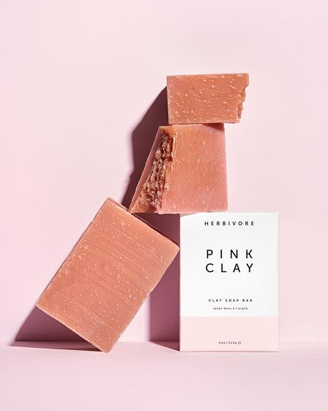 Pink Clay Bar Soap &amp; Bar Soaps - Herbivore Botanicals | Herbivore Botanicals