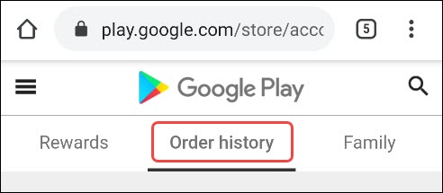google play order history