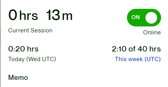 Image of Upwork's time tracker
