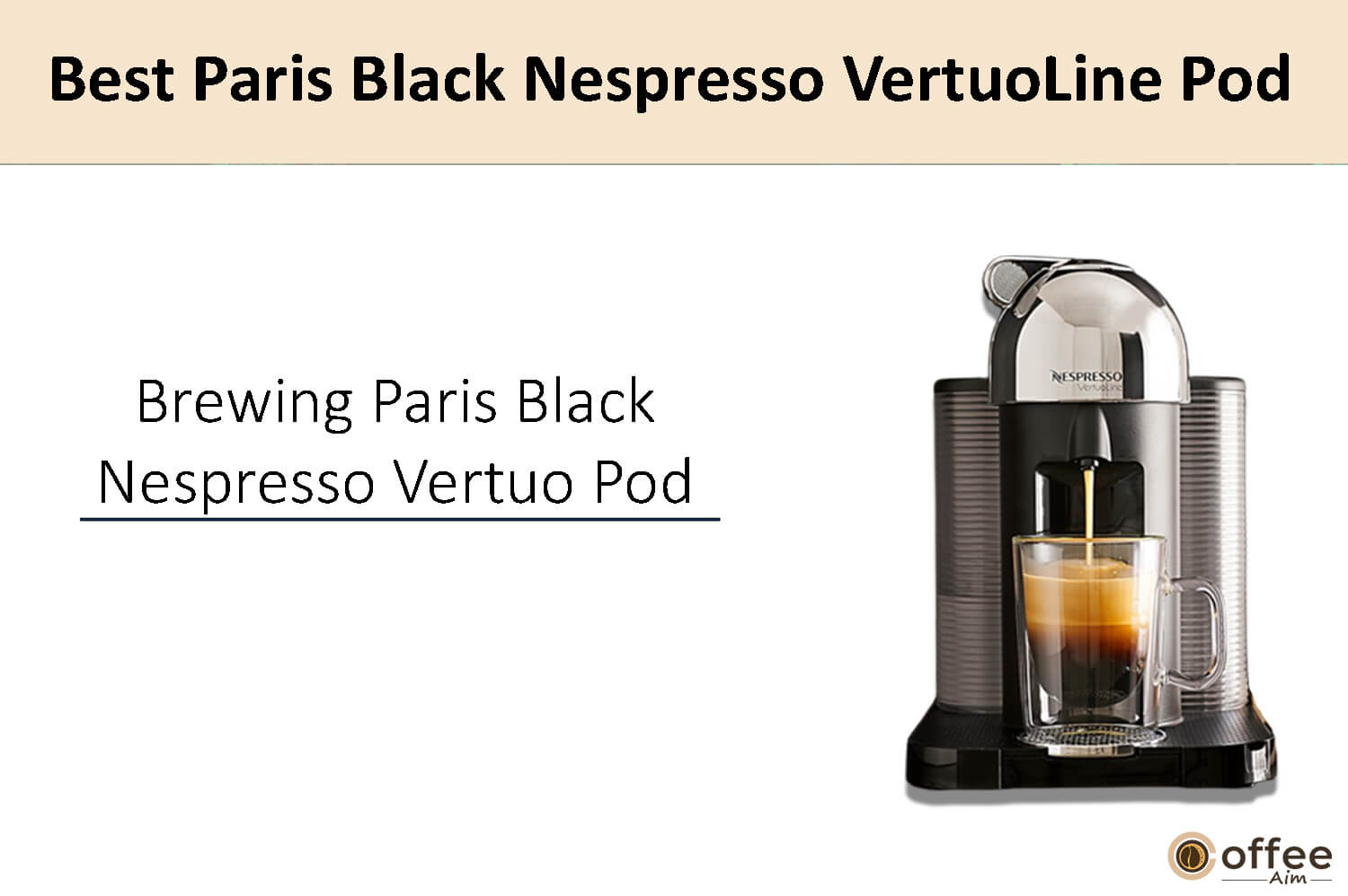 In this image, I elucidate the preparation instructions for crafting the finest Nespresso Paris Black Vertuo coffee pod.