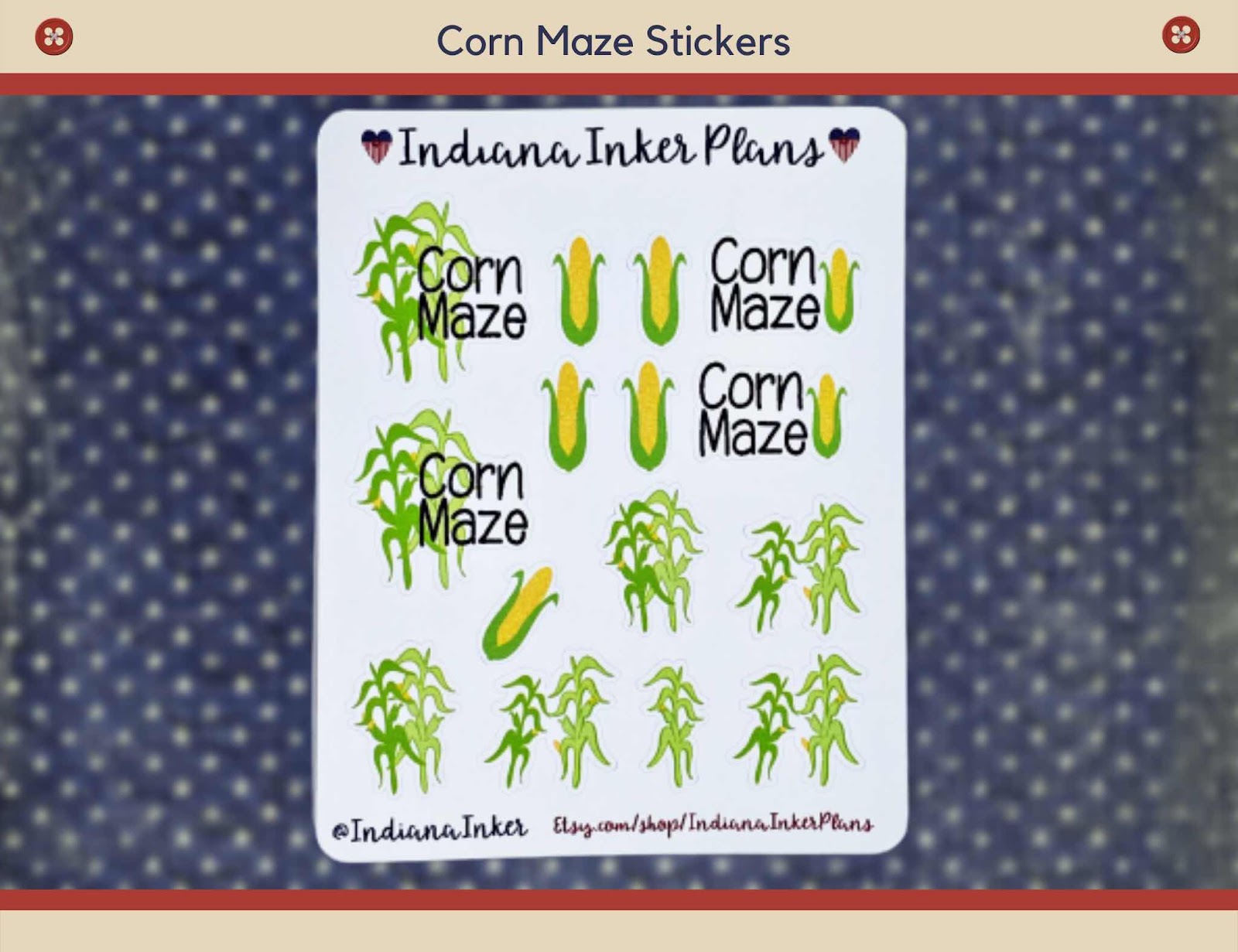 corn maze stickers