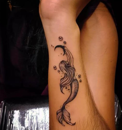 Mermaid Wrist Tattoo 