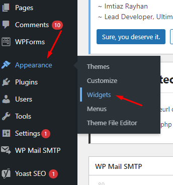 Use widgets to customize your sidebar