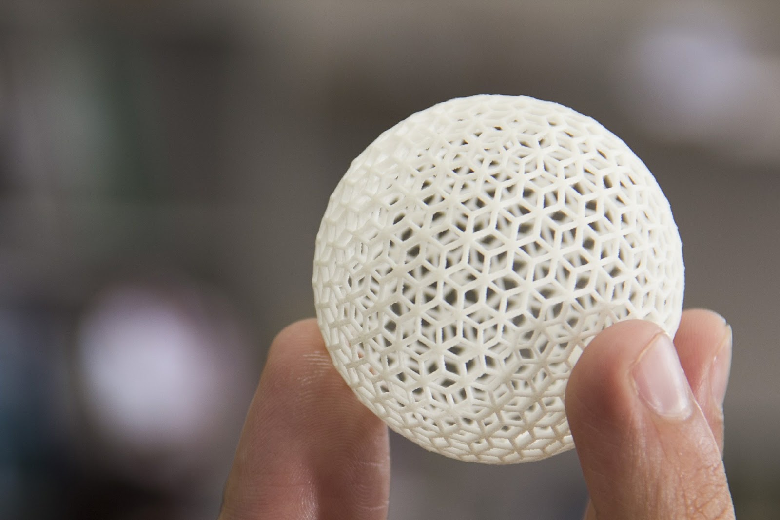 Geometria de esfera complexa produzida por impressão 3D